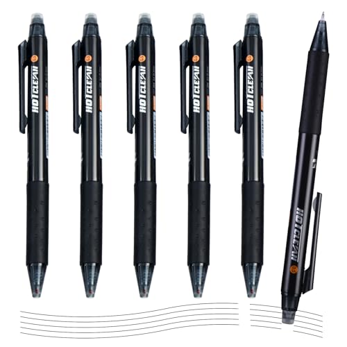 M&G Bolígrafos de Gel Borrables, 6 Unidades Punta Fina 0.5mm Tinta Negra miniatura 1