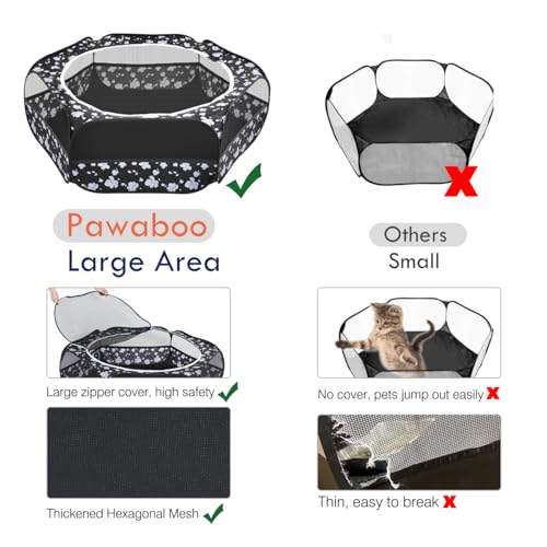 Image of Pawaboo Small Animal Playpen with Zippered Cover, Magnolia