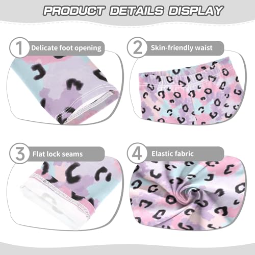 Leopard Color Girls Leggings,Workout Leggings for Girls Toddler Athletic Leggings Size for 3-10T3