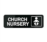 Church Nursery Sign For House/Office,Signs For Home,Thick Acrylic Self-Adhesive Modern Design Door Sign 10X3 Inch Home Decor Sign Accessories Door Or Wall