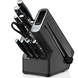 Ninja Foodi NeverDull 10-Piece Essential Knife Block Set with Built-In Sharpener, Stainless Steel, Model K12010