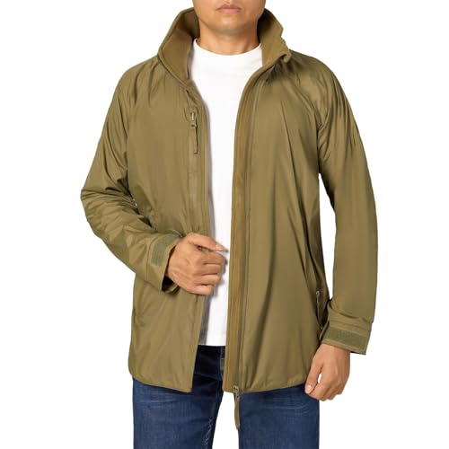 MAUHOSO Chaqueta táctica para hombre, abrigo militar ligero resistente al agua para senderismo, caza, invierno al aire libre, Marrón Coyote, X-Large