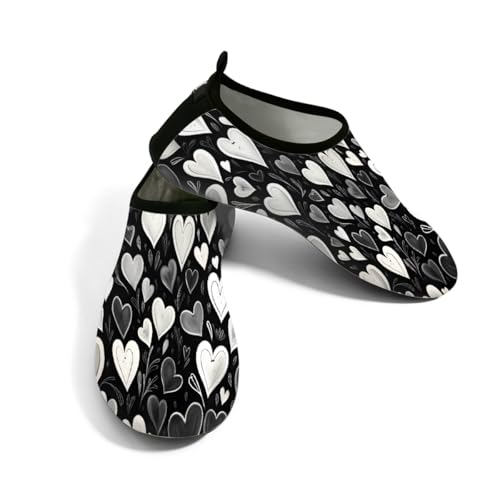 Zapatos de natación para hombre y mujer elásticos sin cordones negro