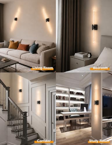 Image of Crystal Bubble Battery Operated Wall Sconces Set of 2: 10000mAh Rechargeable Wall Lights with Remote, 360 Rotate 4CCT Modern Wireless Wall Lighting for Hallway Bathroom Bedroom Living Room Mirror