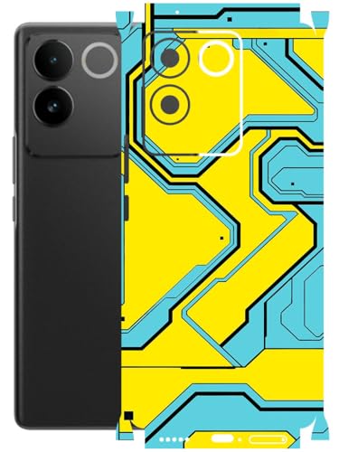 Image of AtOdds - Full Body Back Screen Guard Protector Film - Lamination Wrap Skin Sticker Compatible with IQOO Z7 PRO (5G) | Scratchproof Matte Finish (YellowLane)
