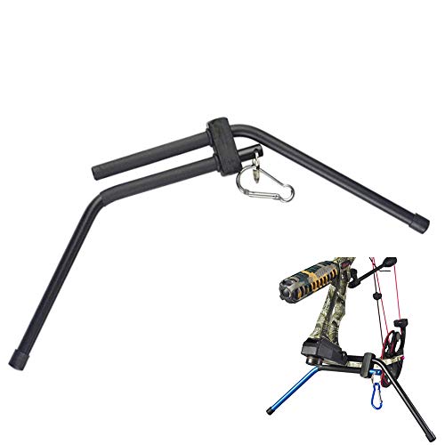ZSHJG Aluminiumlegierung Bogenständer Bogen Seitenständer Bogen Halter für Compound Bögen (Schwarz)