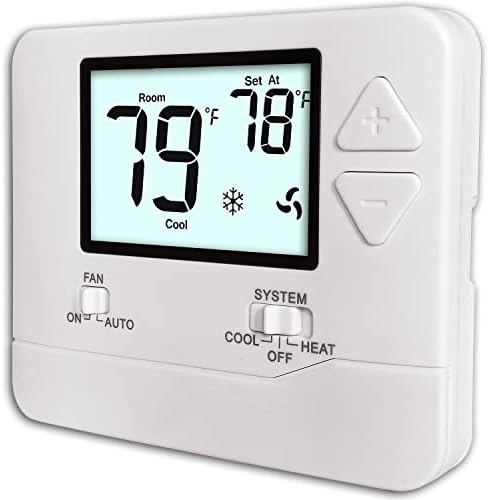 Non-Programmable Thermostats for Home 1 Heat/ 1 Cool, with 4.5 sq. Inch Display