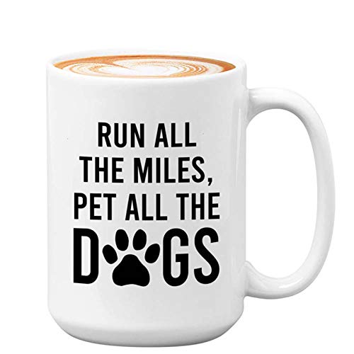 Runner Coffee Mug 15oz Black - Run All the Miles, Pet All