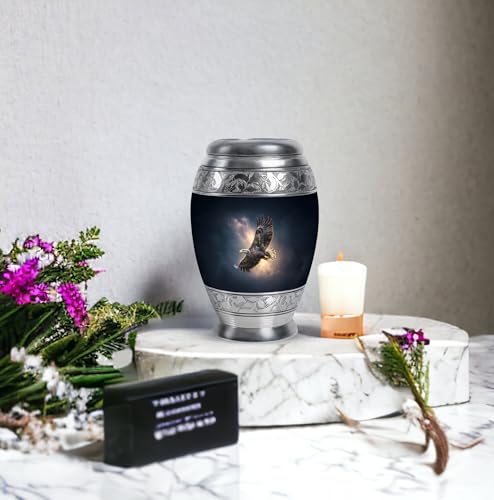Image of Eagle Urn - Decorative Urns for Burial - Keepsake Urn for Ashes Adult Male - Memorial Funeral Urns - 3 Inch