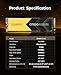 ORICO 512GB NVMe SSD PCIe 4.0- Up to 7000MB/s, M.2 SSD 2280 PCIe 4.0X4 Internal Solid State Drive, Fast Heat Dissipation, Compatible with macOS Windows for Gamers and Creators-O7000 (512GB)
