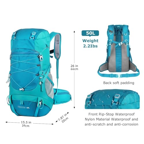 Sac à dos de randonnée 50L ergonomique contre le mal de dos