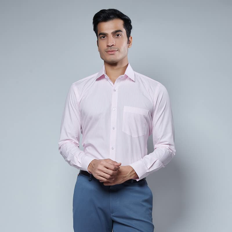 Image of Men's Striped Cotton Formal Shirt