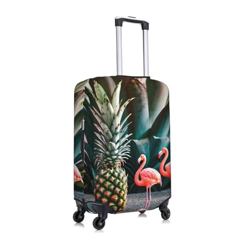 Pineapple Flamingo Luggage Covers For Suitcase Approved,Suitcase Cover Protector Fit 18-32 InchLuggage, Small3