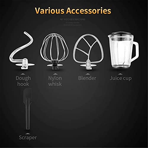 EXCLVEA Küchenmaschine 4L 1000W Küchen Elektrische Mixer Juicer Knete Teigmaschine Ei Schläger für Zuhause Kochen (Farbe… – Bild 7