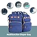 ISMGN Diaper Bag Backpack, Large Diaper Bag, Multifunctional Diaper Bag, Baby Bag, Navy Blue