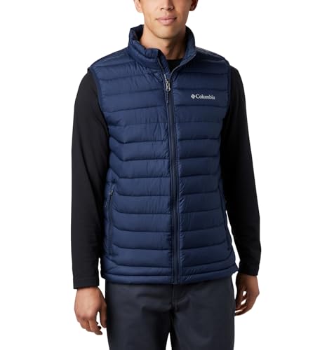 Columbia Mens Powder Lite II Insulated Puffer Vest, Collegiate Navy, Large