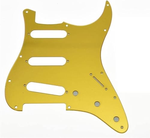Miniatura 65 de KAISH 11 Agujero ST/Strat Estilo Pickguard SSS Pick Guard para USA/México Stratocaster/Strat Black Pearl Perla de abulón.