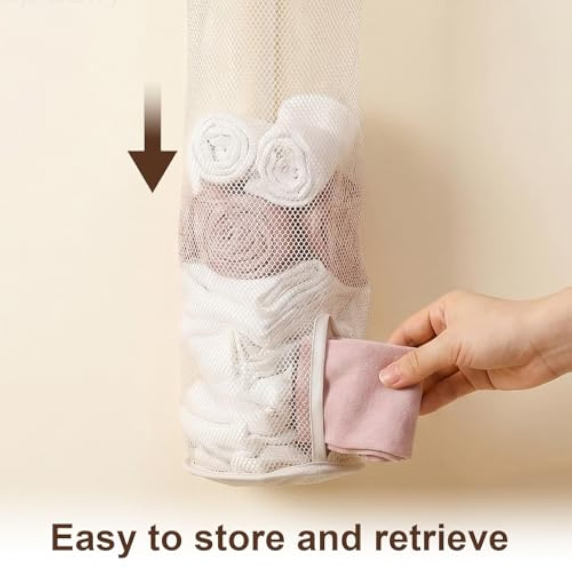 2Pcs Wall Hanging Sock Storage Bag