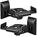 Mount-It! Bookshelf Speaker Wall Mount, Pair of Universal Side Clamping Speaker Shelf Wall Mounting Brackets for Large or Small Speakers, 2 Full Motion Mounts, 55 Lbs Capacity, Black (MI-SB37)