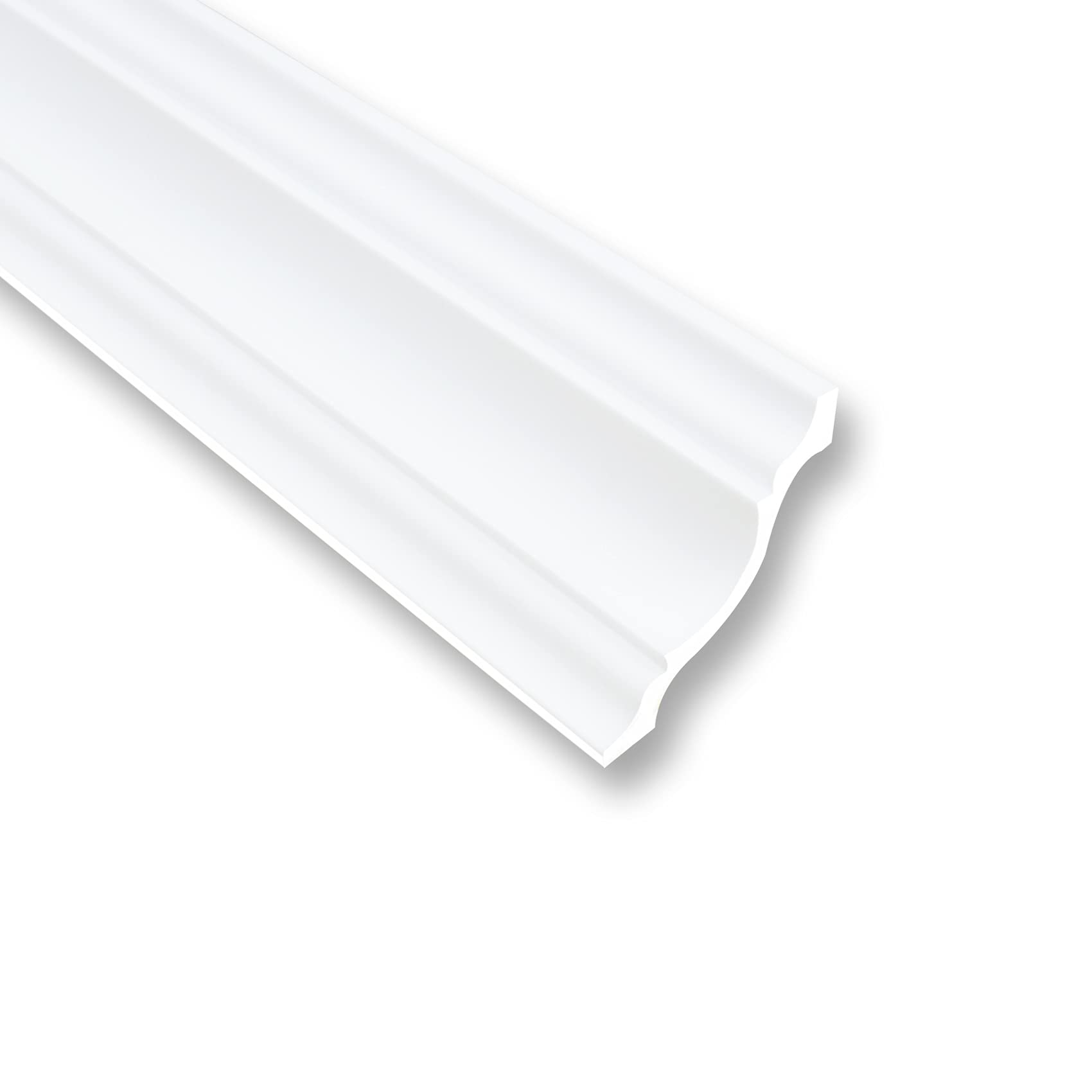 Molduras de techo de poliestireno XPS de 4 metros, 80 x 80 mm, color blanco, perfil decorativo de poliestireno NK80, paquete económico