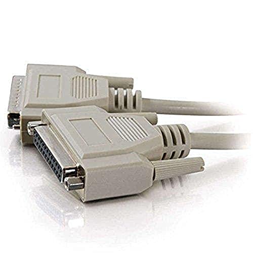 CTG Legrand - C2G DB25 M/F RS232 Serial Extension Cable with Male and Female DB25 Connectors, Beige PC Extension Cable, 3 Foot Serial Port Cable, 1 Count, C2G 02654