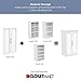 ClosetMaid Modular Storage Pair Set, 2 Glass Pane Doors, Wood Closet Organizer Shaker Style, Add On Accessory for Shelf Units, White, 34.88