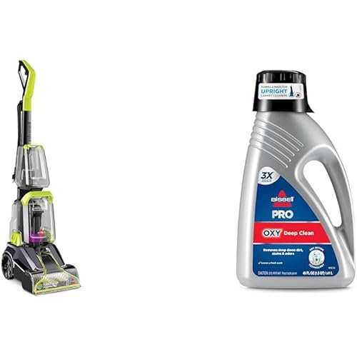 Bundle of Bissell TurboClean PowerBrush Pet Carpet Cleaner, 2987,Green/Black large + BISSELL® PRO OXY Deep Clean Formula, 48 oz. (3156)