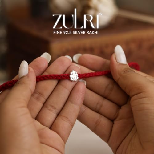Image of 925 Sterling Silver Shubh Ganesh Luxury Rakhi
