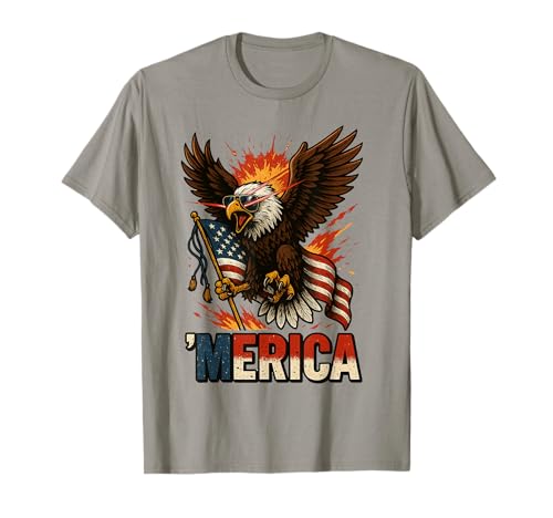 Bandeira da América Eagle USA - Patriotic 4th of July Freedom t-shirt