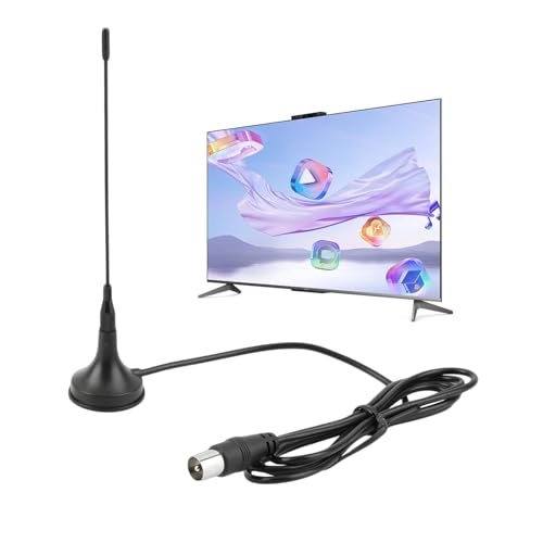 Televisión Digital Terrestre DTA180 - Antena Portátil Interior/Exterior para Receptor TDT USB, Televisión DVB-T/DVB-T2, Radio Dab/FM con Base Magnética, para Hogar, Autocaravanas Y Viajes