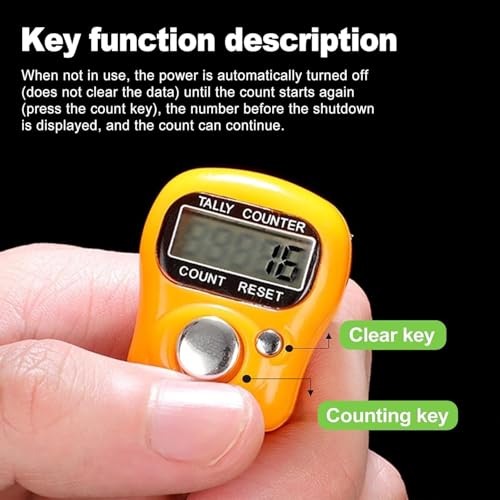 Image of Counter for Chanting MantraTally Counter | 5-Digit Finger Ring with LCD Display & Reset Button | Handheld Counter for Meditation, Jap, Sports, Knitting & Classroom Use (Tally Counter Pack - 5)