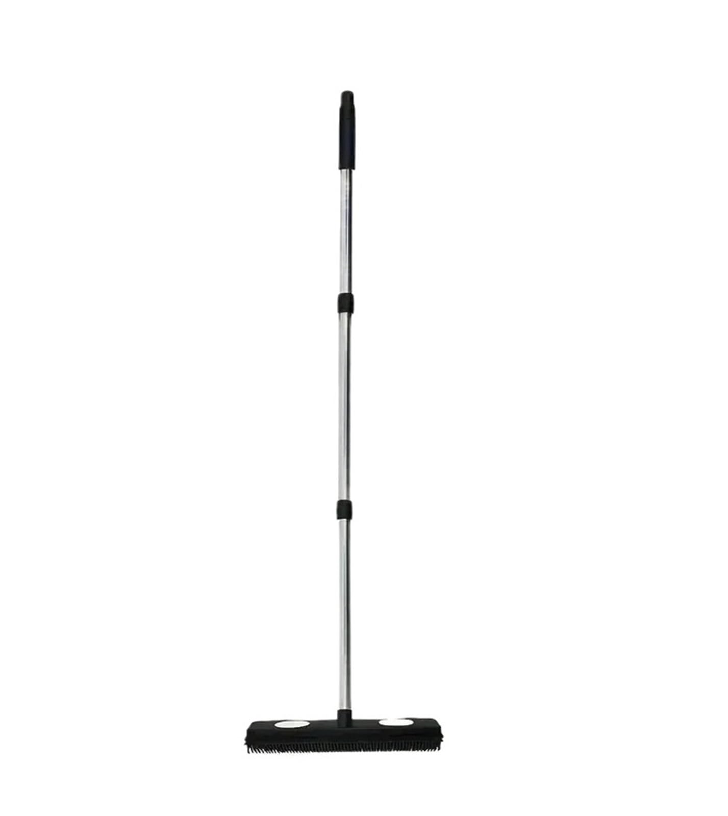 Rastrillo de Alfombra Escoba Goma con Mango Largo, for Madera Dura Peluda, 2 uds