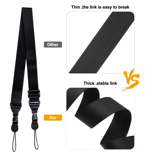 Mingqieven 4 Pack Adjustable Shoulder Straps, Thickened Ipad Straps Comfortable Nylon Camera Neck Strap Shoulder Strap Replacement For Ipad Camera Binocular Phone Case Messenger Crossbody Laptop Luggage Bag （Black） #TOP5