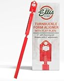 Ellis Manufacturing Company Turnbuckle Form Aligner with Flat Plate - Heavy Duty Stainless Steel Turnbuckle Tensioner for Wall Bracing, Concrete Form Support, Adjustable