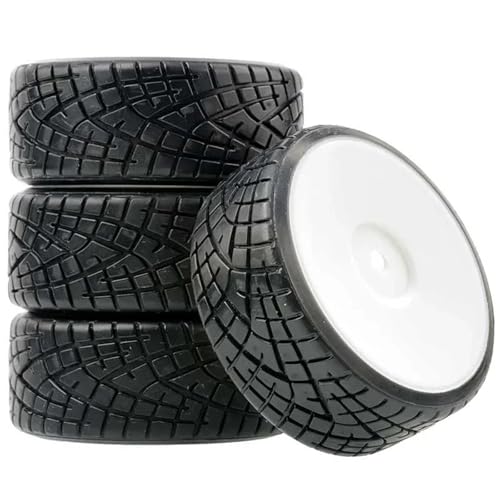 RC��������̎� For Mjx For Hyper Go For Tamiya For 14303 14302 14301 For TT01 For TT02 �v���X�`�b�N�z�C�[���L���b�v�^�C�� RC �C���C���A�b�v�O���[�h�A�N�Z�T���[(C,White)