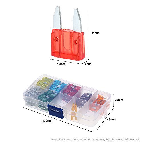 Sangmei 120pcs sortimento mini fusível 5A 7.5A 10A 15A 20A 25A 30A Amp Zinco auto lâmina tipo fusíve