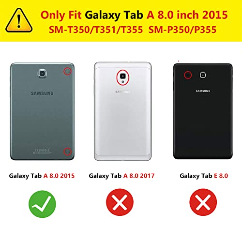 Funda para Samsung Galaxy Tab A 8 2015 con soporte giratorio 360 2
