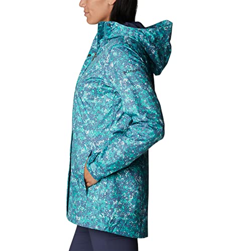 Columbia Women's Splash A Little Ii Jacket, Sea Wave Dotty Disguise Print, Large #TOP2