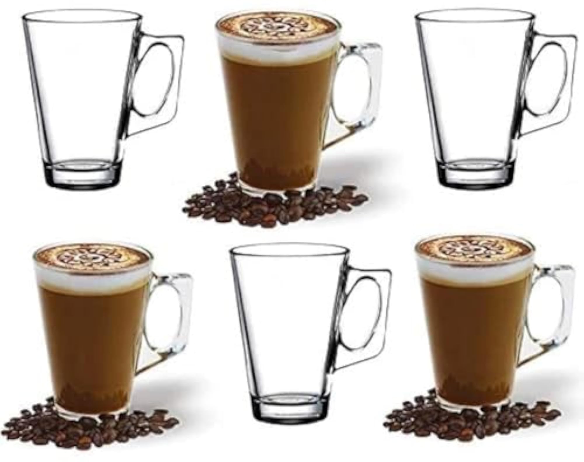 Compact Tea Cup Set of 6, 130ml Mini Serveware