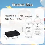 Pilot Airplane Gifts Aviation Men - 1 Pcs Pilot Keychain Inspirational Quote with Black Gift Box for Men Women Flight Attendant Aviation Lovers Key Bag Accessories Birthday Graduation Gift Keyring