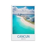UnNiQ Cancun Mexiko Vintage-Reise-Poster, 20 x 30 cm, 