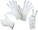 Produktbild 1 Paar feine Mikrofaser Handschuhe - Weiss - In den Größen: S M L XL - Zum Reinigen / Putzen, Verkleiden für Karneval - Handschuh für ein Pantomime Kostüm gut geeignet (Extra Large)