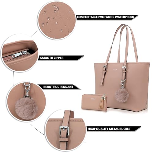 Image of TANTOMI Tote Bags for Women, Handbags and Womens Purses Shoulder Purse Set for Travel Work