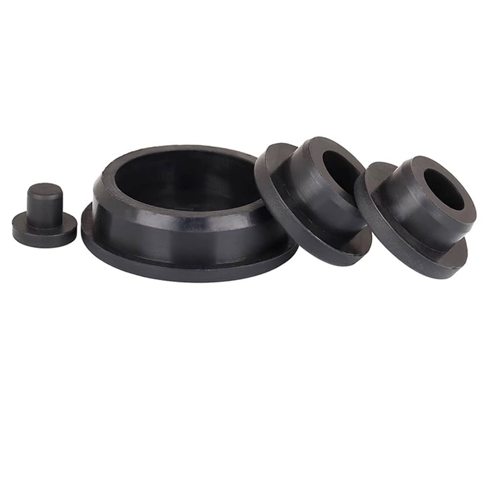 Insulating Perforated Silicone Pipe Plug Caps, Multi-Pack Black Dust Stoppers 6.8-68.6mm, Universal Tube Inserts for Metal Parts, Instruments & Decor Vessels(7.3mm(20Pcs))