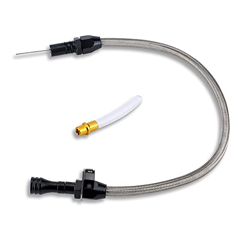 Demotor Performance Flexible Stainless Transmission Dipstick Car Oil Dipstick For Chevy Gm 700R4 Sbc Bbc Black #TOP7