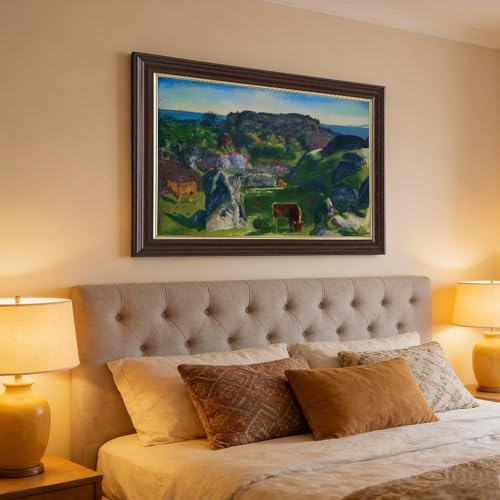 Poster Rock Ridge Ferme par George Bellows impression sur toile 50x75 cm - 4