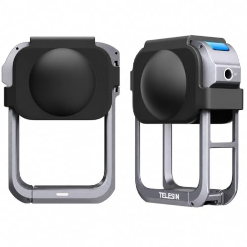Image of TELESIN Aluminum Alloy Protective Frame Case for DJI Osmo 360 with Cold Shoe Mount Magnetic Quick-Release Mount 1 /4-inch Threaded Interface with Silicone Protective Len Case for Camera Accessories