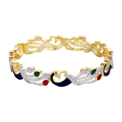 Dancing Peacock Diamond Bangles