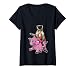 Donna Divertente schiaccianoci Bambola Schiaccianoci Doll Riding Maglietta con Collo a V