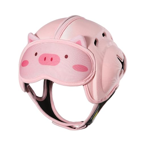 Image of Mambobaby Baby Head Protector Baby Helmet for Crawling Walking- Extra-Thick Deep Forehead Padding, Toddler Helmet 6-24 Months, Infant Safety, Ultra-Light Soft Desig-Pink Pig